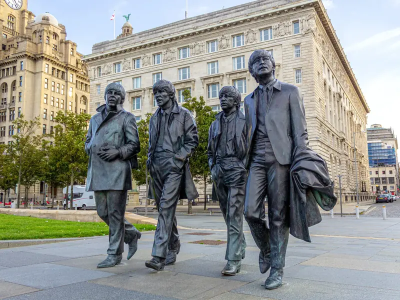 Beatles statue on Liverpool’s waterfront